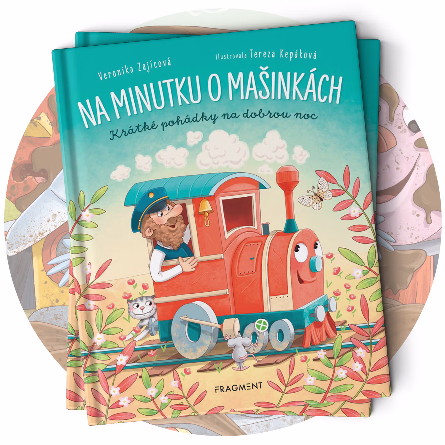 Dětská kniha Na minutku o mašinkách